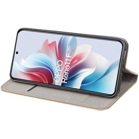 Etui do Oppo Reno 11F 5G SMART MAGNET CASE + SZKŁO HARTOWANE