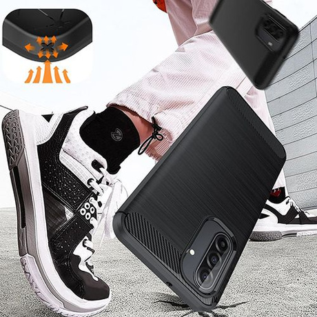 ETUI PANCERNE KARBON do Samsung Galaxy A17 5G + SZKŁO 5D