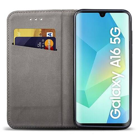 Etui SKÓRZANE do Samsung Galaxy A16 4G / 5G wzory PORTFEL + SZKŁO