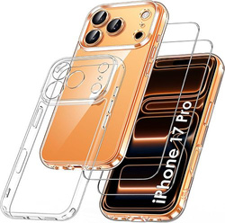 Etui do iPhone 17 Pro WZMACNIANE 360° CASE + 2x SZKŁO SZYBKA 9H