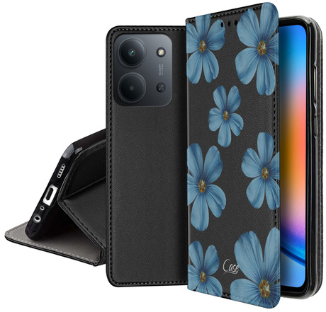 Etui SKÓRZANE do Xiaomi Redmi 15C 4G / 5G wzory PORTFEL + SZKŁO