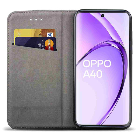 Etui do Oppo A40 / A40m SMART MAGNET CASE + SZKŁO HARTOWANE