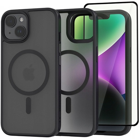 ETUI do iPhone 13 MAGSAFE MATOWE CASE + SZKŁO 9H
