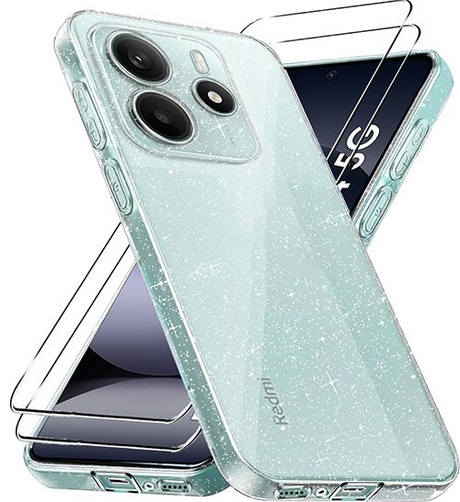 Etui do Xiaomi Redmi Note 14 5G BROKAT CASE + 2x SZKŁO HARTOWANE