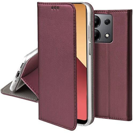 Etui do Xiaomi Redmi Note 13 Pro 4G skórzane magnetyczne z klapką + SZKŁO HARTOWANE