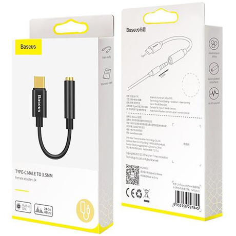BASEUS PRZEJŚCIÓWKA ADAPTER PRZEWÓD AUDIO AUX USB-C DO MINI JACK 3,5 MM