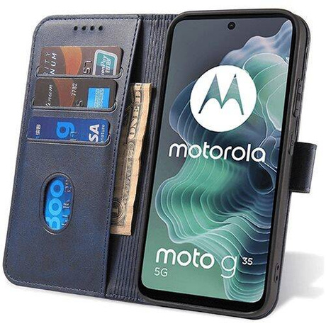 Etui do Motorola Moto G35 5G SKÓRZANE SKIN + SZKŁO HARTOWANE