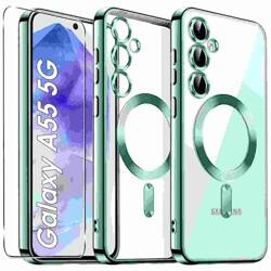 Etui do Samsung Galaxy A55 5G Silicone do Magsafe  + SZKŁO HARTOWANE