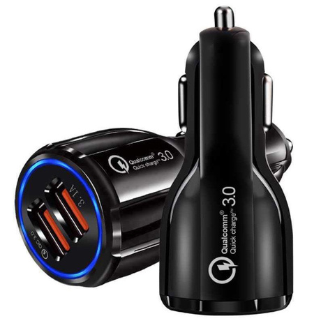 Ładowarka samochodowa 2x USB uniwersalna FAST CHARGE 3.0