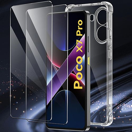Etui do Xiaomi Poco X7 Pro 5G ANTI SHOCK CASE + 2x SZKŁO HARTOWANE