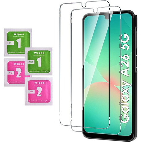 Etui do Samsung Galaxy A26 5G skórzane magnetyczne z klapką + 2x SZKŁO HARTOWANE