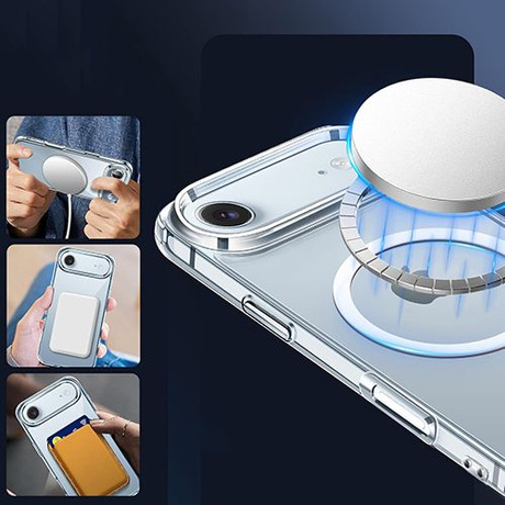 Etui do iPhone Air DO MAGSAFE WZMACNIANE ANTI SHOCK CLEAR CASE + 2x Szkło 9H