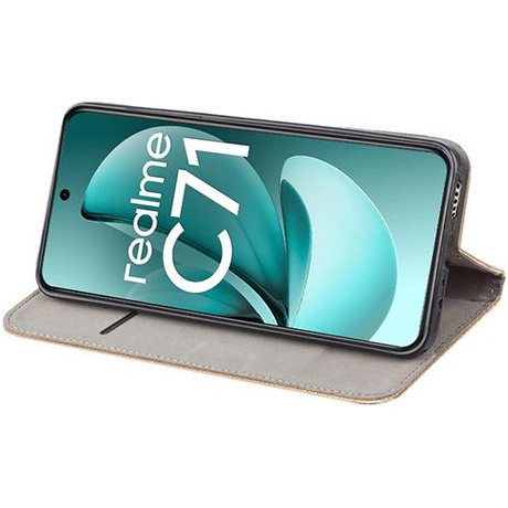 Etui do Realme C71 SMART MAGNET CASE + 2X SZKŁO HARTOWANE