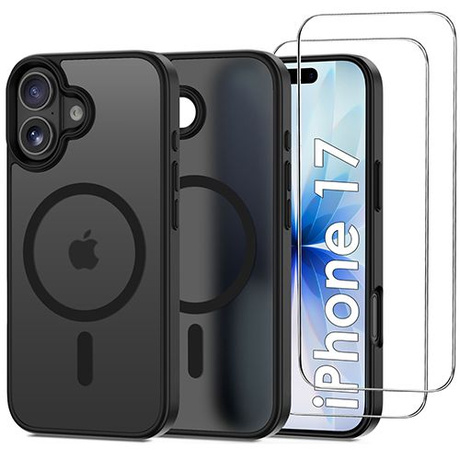 ETUI do iPhone 17 do MagSafe Magnetyczne Matowe Matt + 2x SZKŁO 9H