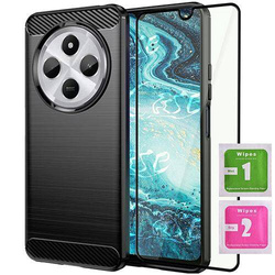 ETUI PANCERNE KARBON do Xiaomi Redmi 14C + SZKŁO 5D