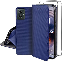 Etui do Motorola Moto G55 5G SMART MAGNET CASE + 2X SZKŁO HARTOWANE