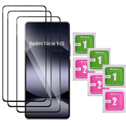 3x SZKŁO HARTOWANE 9D na cały ekran do Xiaomi Redmi Note 14s
