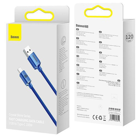 WZMACNIANY KABEL USB USB-C BASEUS PRZEWÓD 100W 5A 1.2M SZYBKIE ŁADOWANIE