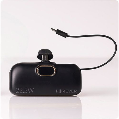 Powerbank mini USB-C 5000 mAh z wyświetlaczem mały 22.5W ładowarka z kablem