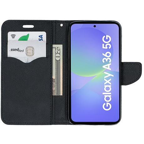ETUI do Samsung Galaxy A36 5G PORTFEL CASE Z ZAPINKĄ + 2x SZKŁO SZYBKA 9H