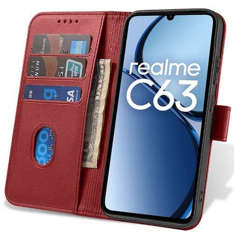 Etui do Realme Note 60 / C63 / C61 SKÓRZANE SKIN + SZKŁO HARTOWANE