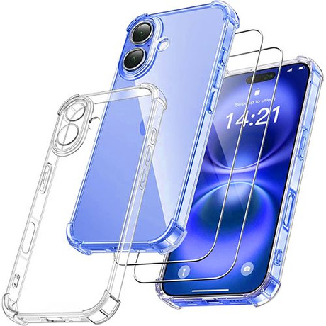 Etui do iPhone 16 ANTI SHOCK CASE + 2x SZKŁO SZYBKA