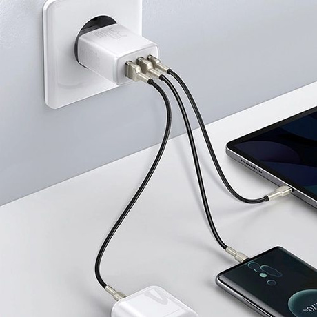 Ładowarka sieciowa Baseus 2xUSB-A USB-C QC 30W kostka do telefonu / tabletu