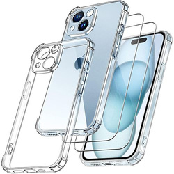 Etui do iPhone 15 ANTI SHOCK CASE + 2x SZKŁO