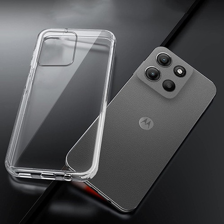 Etui do Motorola Moto G15 / G15 Power WZMACNIANE 360° CLEAR CASE + 2x SZKŁO HARTOWANE