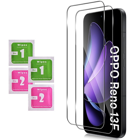 Etui do Oppo Reno 13F 5G / 13 FS 5G SKÓRZANE SKIN + 2x SZKŁO HARTOWANE 9H