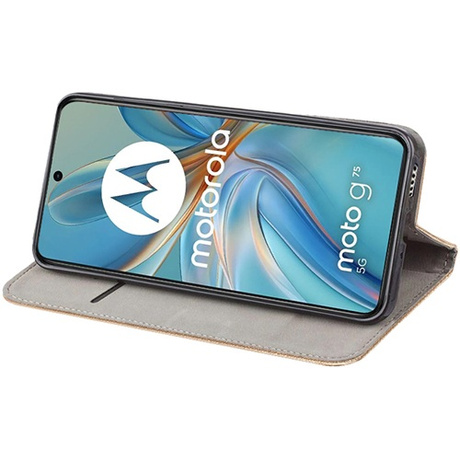 Etui do Motorola Moto G75 5G SMART MAGNET CASE + SZKŁO HARTOWANE