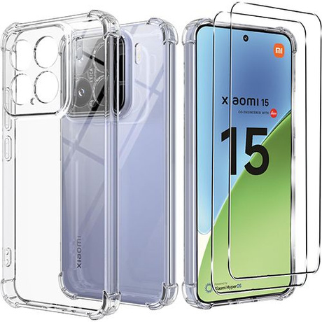 Etui do Xiaomi 15 5G ANTI SHOCK CASE + 2x SZKŁO HARTOWANE