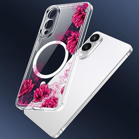 Etui do Samsung Galaxy S25 Edge do MAGSAFE FLOWER wzory + SZKŁO