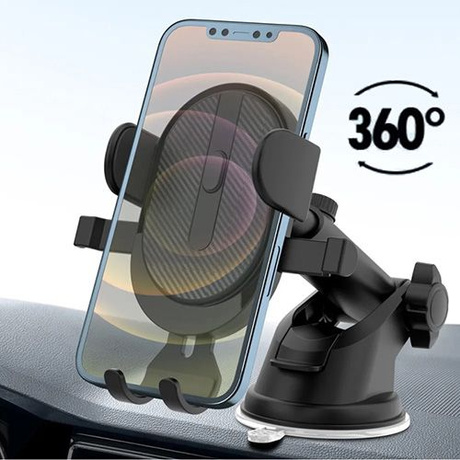 UCHWYT NA TELEFON DO SAMOCHODU NA SZYBĘ KOKPIT KRATKĘ MOCNY + KABEL USB 3W1