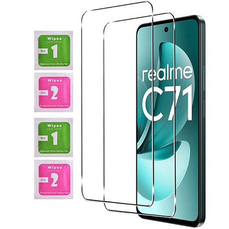 Etui do Realme C71 WZMACNIANE 360° CLEAR CASE + 2x SZKŁO HARTOWANE