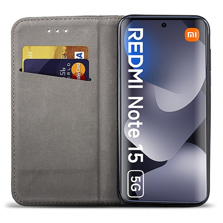 Etui do Xiaomi Redmi Note 15 5G SMART MAGNET + SZKŁO 5D