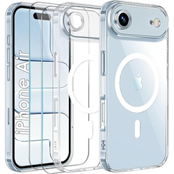 Etui do iPhone Air DO MAGSAFE WZMACNIANE MAGNETYCZNE OBUDOWA + 2x Szkło 9H