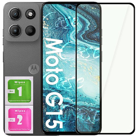 SZKŁO HARTOWANE 5D do Motorola Moto G15 / G15 Power / G05 / E15 szybka na cały ekran 