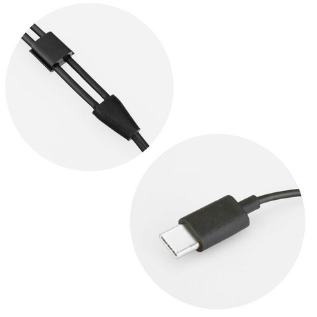 Słuchawki douszne uniwersalne z mikrofonem złącze USB-C 