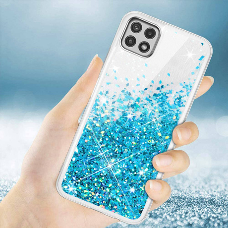 Etui do Samsung Galaxy A22 5G BROKAT LIQUID CASE + SZKŁO HARTOWANE