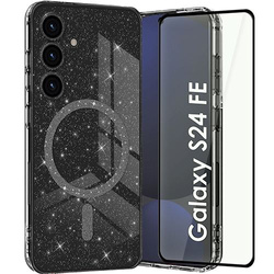 Etui do Samsung Galaxy S24 FE do Magsafe Clear Shine  + SZKŁO HARTOWANE 5D