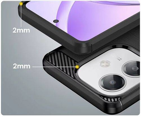 Etui do Oppo A40 | A40m KARBON CASE pancerne + SZKŁO