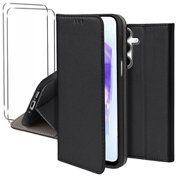 Etui do Samsung Galaxy A55 5G skórzane magnetyczne z klapką + 2X SZKŁO