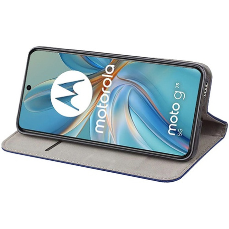 Etui do Motorola Moto G75 5G SMART MAGNET CASE + SZKŁO HARTOWANE