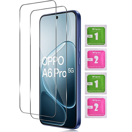 Etui do Oppo A6 Pro 5G SKÓRZANE SKIN + 2x SZKŁO HARTOWANE 9H