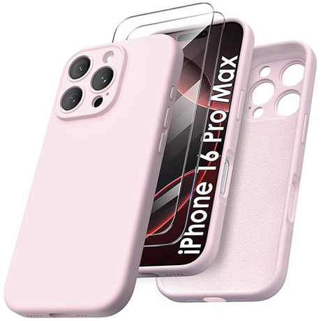 Etui do iPhone 16 Pro Max SILICONE CASE + 2x SZKŁO SZYBKA