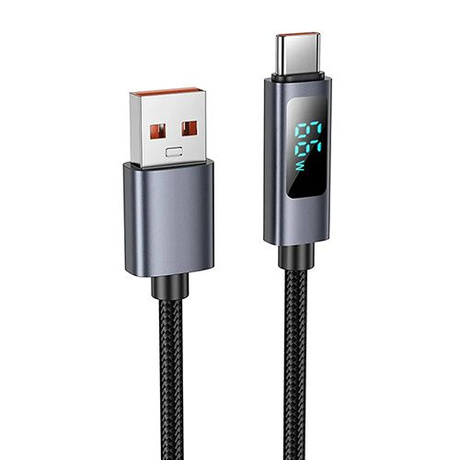 KABEL Z WYŚWIETLACZEM USB USB-C TYP C SZYBKIE ŁADOWANIE USB TYP C 5A 66W 1M