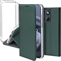 Etui do Motorola Moto G86 5G / G86 Power 5G skórzane magnetyczne z klapką + 2x SZKŁO HARTOWANE