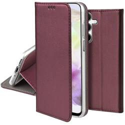 Etui do Samsung Galaxy A35 5G skórzane magnetyczne z klapką + SZKŁO HARTOWANE