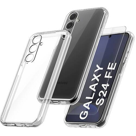 Etui do Samsung Galaxy S24 FE WZMACNIANE 360° CASE + SZKŁO HARTOWANE